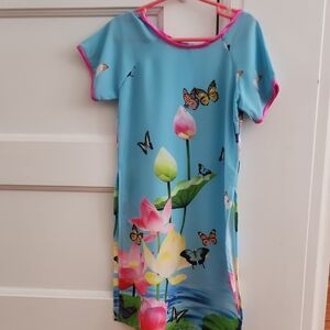 Floral Butterfly Print Dress